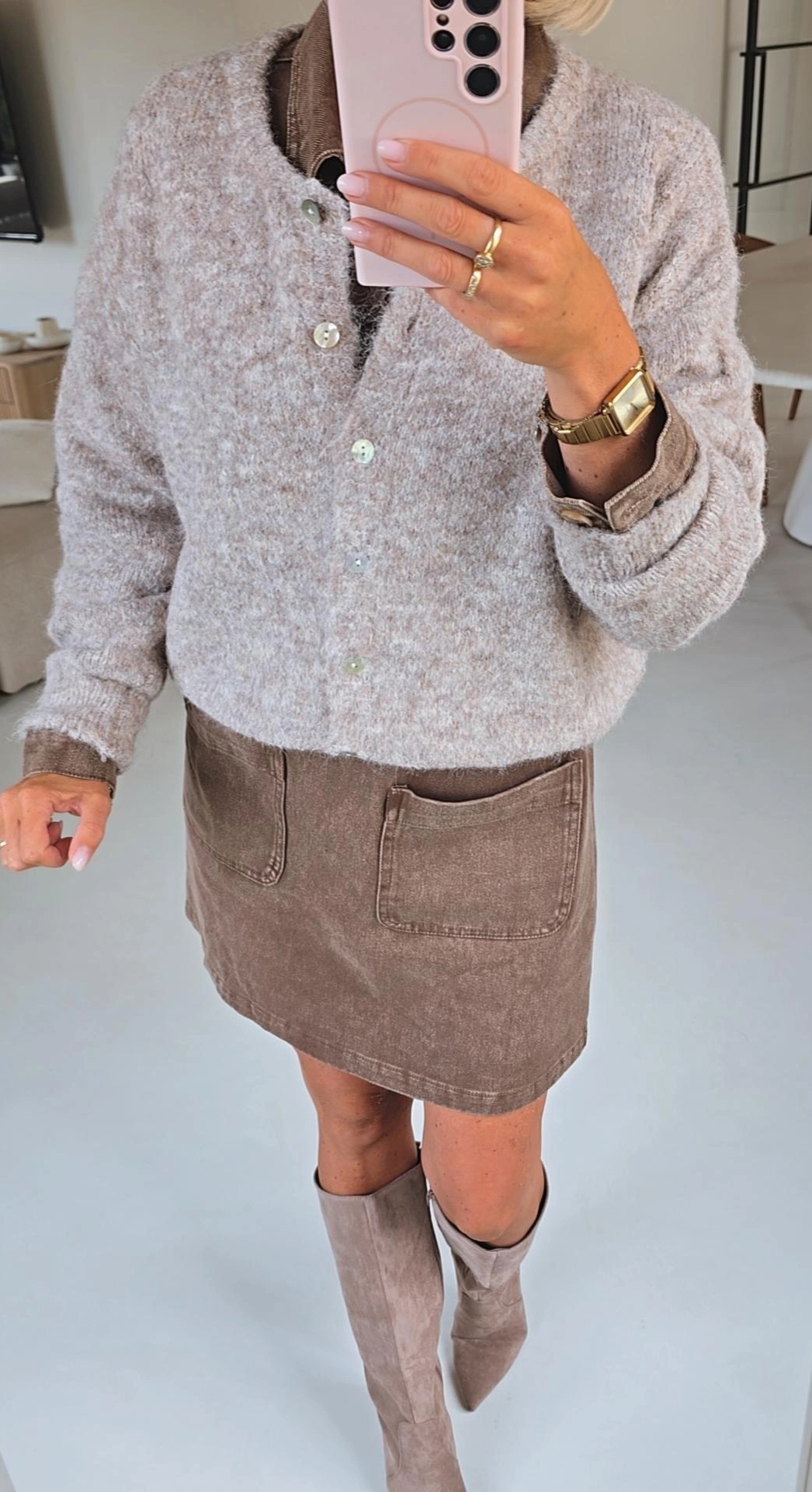 LIESJE cardigan taupe