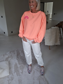 ICONIC CLUB sweatshirt neon peach