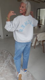 TEACHER 2 fleece sweatshirt grey blue