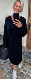 LYNA maxi knit dress black