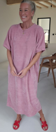 MANDIE soft velvet maxi dress old pink