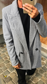 EVIE oversized chevron blazer black
