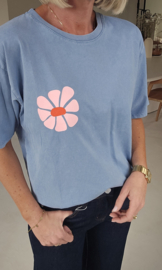 MADE FOR MORE cotton T-shirt blue