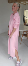 CELIA maxi sweatshirt dress baby pink
