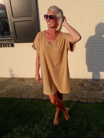 SOFT EASE tee dress camel