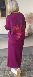 LOVELY sweatshirt skirt aubergine