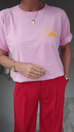 BEACH CLUB SUNSET tee pink