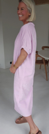 MANDIE soft velvet maxi dress pastel pink