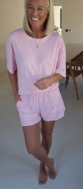 DANA terry shorts baby pink