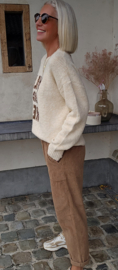 WILD AND FREE knit beige leo