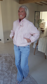 SPRING check jacket pink