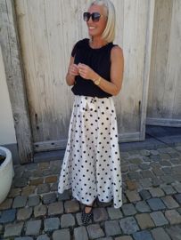 DOMANI satin dots skirt ecru