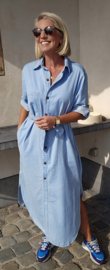 JINI maxi jeans dress soft blue