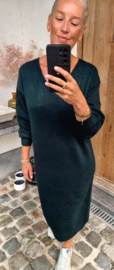 LYNA maxi knit dress forest green