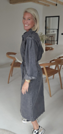 MADELON maxi jeans dress washed black