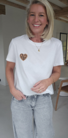 HEART leo T-shirt white