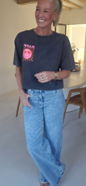 HAPPY cotton T-shirt black
