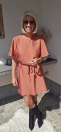 CHALIZE viscose dress rust