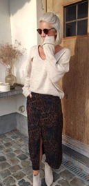 LEO HEART knit melêe beige