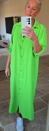 RHEA maxi shirt dress flash green