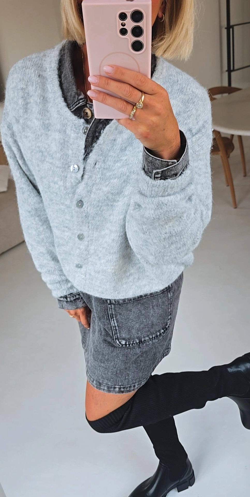 LIESJE cardigan softer grey