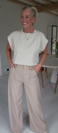 BENEDICTE loose wide leg pants beige