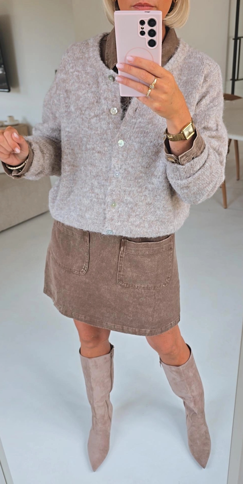 LIESJE cardigan taupe