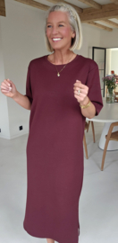 RANI cotton T-shirt dress burgundy