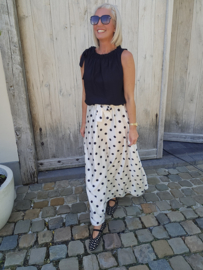 DOMANI satin dots skirt ecru
