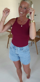 BASIC cotton top burgundy