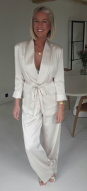 ROSIE satin suit silky cream