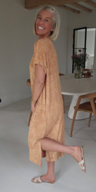 DIDI maxi terry T-shirt dress camel