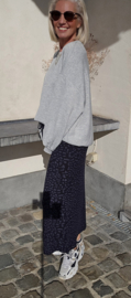 LEO maxi skirt black grey