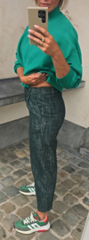 VALI loose cotton pants forest green