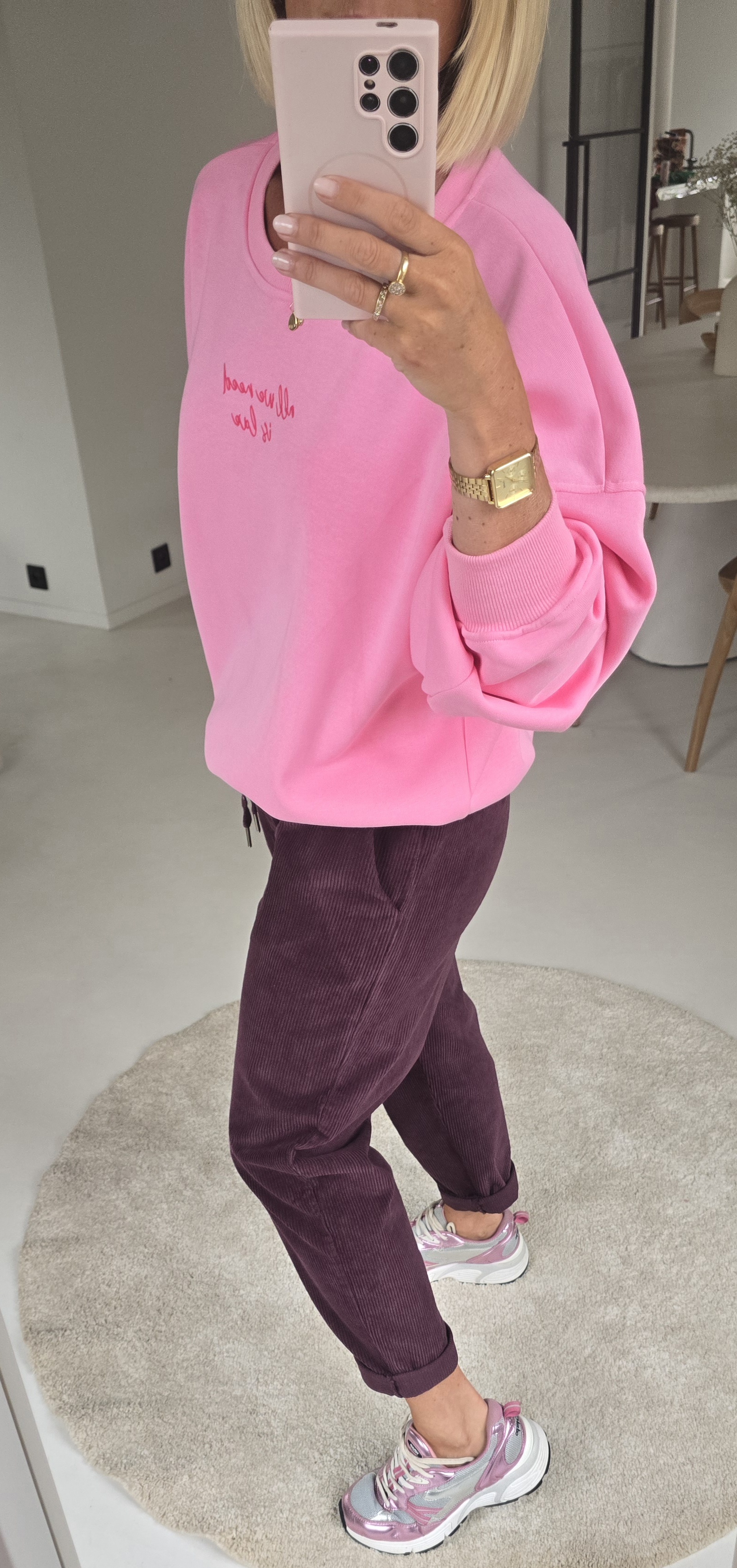 AMTE corduroy jogger pants fig