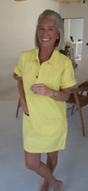THE PERFECT JEANS dress short-sleeved soft neon yellow