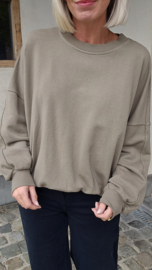 POCKET sweatshirt taupe