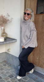 LIEZE turtleneck knit taupe