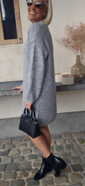 MANDINE midi knit dress melêe grey