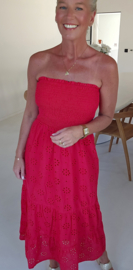 BELIZE bustier dress red