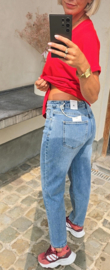 JANINE mom jeans midi blue