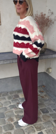 HELEN tailored loose pants burgundy