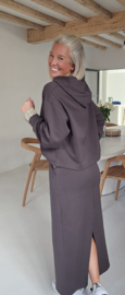 LISANNA sweatshirt set anthracite with checkered detail