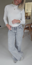 MARIT wide leg jeans soft grey