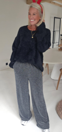 PLUSH softest knit black round collar