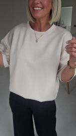 STANNIE short-sleeved sweatshirt beige