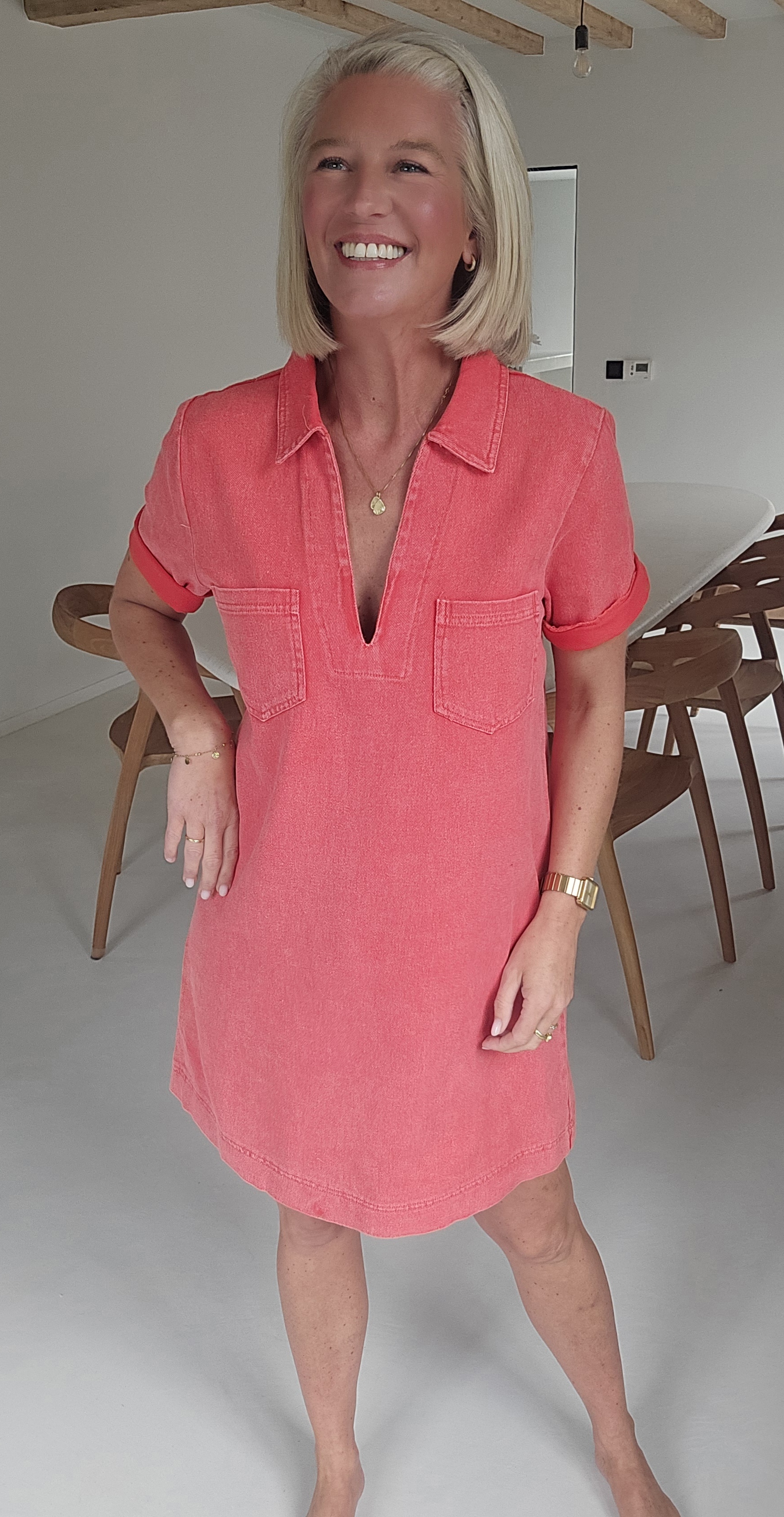 THE PERFECT JEANS 2 dress coral