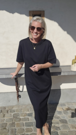 RANI cotton T-shirt dress black