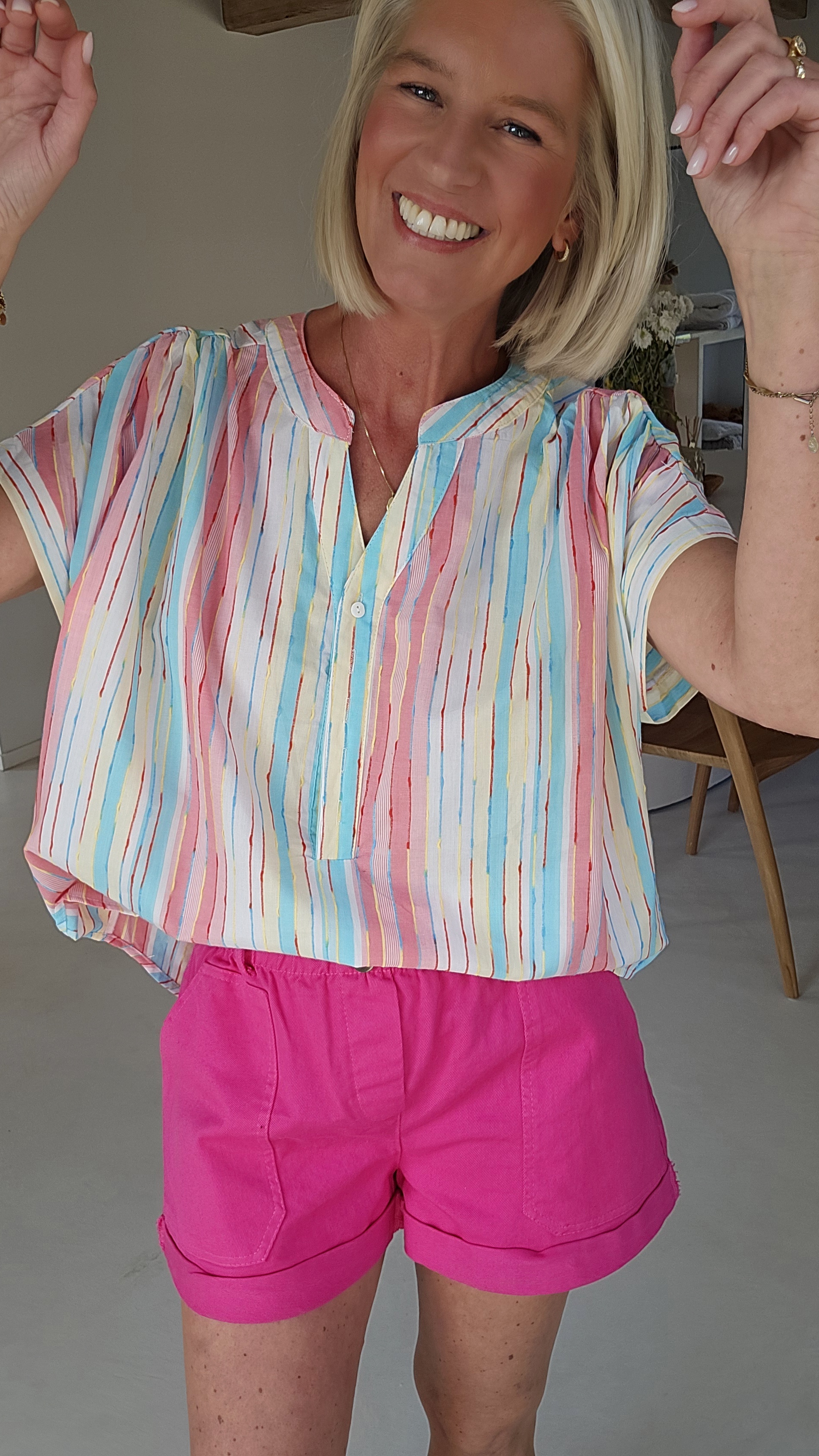 SAMARI striped  cotton blouse