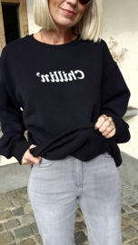 CHILLIN' oversized sweatshirt black